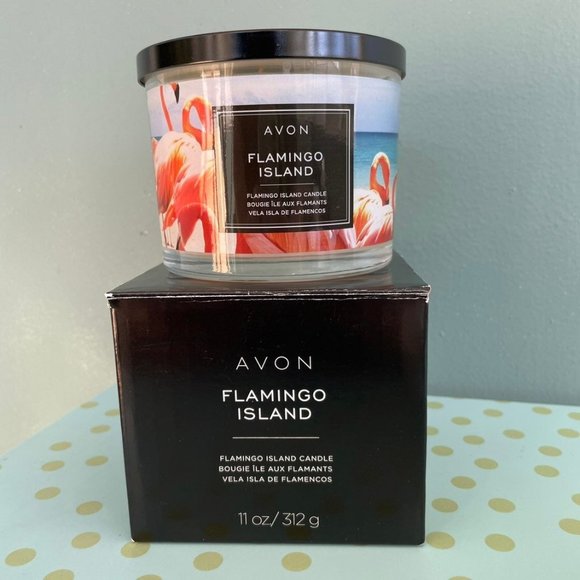 Avon Other - Avon Flamingo Island 11 oz 3-wick Candle NEW
